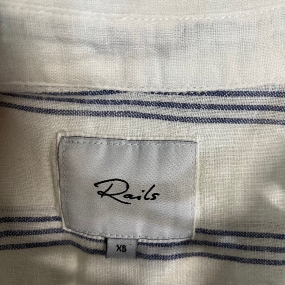 Rails Womens Matea Lace Up Stripe Linen Blend Lon… - image 3